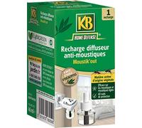 KB HOME DEFENSE KDIFFNATRE Recharge Prise Anti-Moustiques Sans Insecticide à Base d'Huile Eucalyptus - Protège des moustiques tigres pendant 60 nuits - 1 diffuseur pour 1 pièce de 20m²