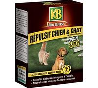 KB HOME DEFENSE Répulsif Chiens et Chats en Granulés - Action 49 Jours - Huile d'Eucalyptus Citronné - Protection Extérieure & Anti-Odeurs - 200g