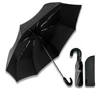 KB KARNIBAL Parapluie pliant anti-vent automatique grand résistant au vent, parapluie pour femme, homme, noir, séchage rapide, imperméable avec poignée antidérapante 8 baleines renforcées, Noir ,