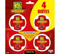 KB KFOUB4 - Anti-Fourmis Boîtes Appât x4 - Détruit durablement et en profondeur les fourmilières - Actif à faible dose - Anti-fourmis utilisable en intérieur et extérieur - Fabriqué en France
