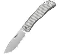 KB Knives El Dorado Silver Bead Blast M390 Blade Sandblast Titanium Micro Millin KB469A