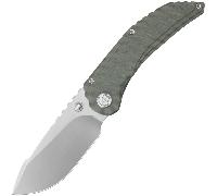 KB Knives Snorri Silver Bead Blast M390 Blade Flame Ano Titanium KB388B