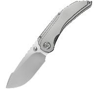 KB Knives Snorri Silver Bead Blast M390 Blade Sandblast Titanium KB388A