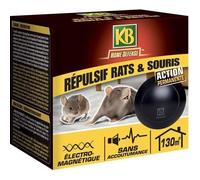 KB Répulsif électromagnétique rats et souris HDULT130, 130 m², ultrasons sûrs, sans accoutumance