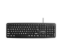 KB-US-103 - Clavier - USB - QWERTY - US - noir - boîte de couleur