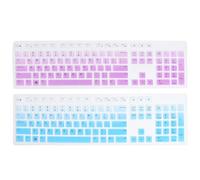 Kb216 Clavier Film De Protection Silicone, ProtèGe Touches en Flexible Transparent Housse De Universelles Clavier D'Ordinateur De Bureau éTanche Accessoires De Protection - Kb216p/T Km/Wk636 (2 PièC