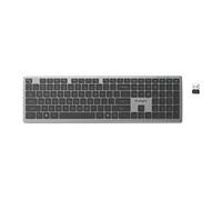KB535 EQ - Clavier - multi-appareils, rechargeable - full size - sans fil - 2.4 GHz, Bluetooth, USB - QWERTY - Anglais international - gris sidéral -