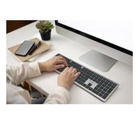 ACCO Kensington Clavier KB535 EQ – taille standard rechargeable multi-appareils AZERTY gris sidéral