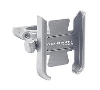 KBANDZ 2023 pour Honda Goldwing 1800 Goldwing 1800 Moto CNC Guidon Rétroviseur Support De Téléphone Portable GPS Support De Support Support Moto (Couleur : Handlebar Silver)