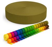 KBBB Sangle 2 m 5 m 10 m 50 m de long - 50 couleurs Largeurs : 10 mm 15 mm 20 mm 25 mm 30 mm 40 mm 50 mm Sangle de sac en polypropylène, idéal pour les projets de bricolage et travaux manuels 888 Vert