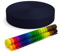 KBBB Sangle 2 m 5 m 10 m 50 m de long - 50 couleurs Largeurs : 10 mm 15 mm 20 mm 25 mm 30 mm 40 mm 50 mm Sangle de sac en polypropylène, idéal pour les projets de bricolage et travaux manuels 058 Bleu
