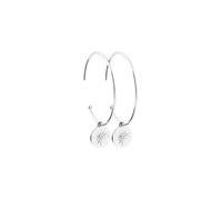 KBC - Boucles d'Oreilles Creoles 28mm Argent 925 Soleil de Vergina 8mm