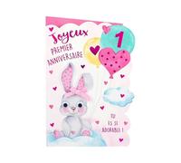 KBC Carte Anniversaire - Joyeux premier anniversaire Tu es si adorable 1 an