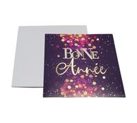 KBC Carte De Voeux - 3 Cartes Bonne Année Décor Brillant