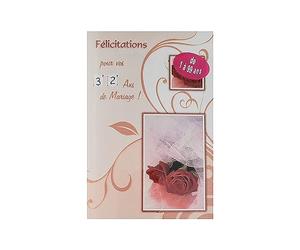 KBC Carte De Voeux - Anniversaire De Mariage - Roses Rouges