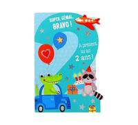 KBC Carte De Voeux - Anniversaire - Super, génial, bravo ! À présent tu as 2 ans !