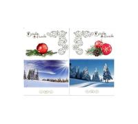 KBC Carte De Voeux - Bonne Année Paysage Enneigé Visuel Aléatoire*