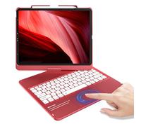 KBCASE Étui avec clavier pour iPad Air 13" M3/M2 (2025/2024)/pour iPad Pro 12,9" 6e/5e/4e/3e génération (2018-2022), étui rotatif à 360° avec pavé tactile et porte-crayon pour iPad Air 13/Pro 12,9
