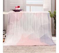 KBDQGX Couverture Polaire en Microfibre Géométrie Rose 3D Imprimée Douce Fluffy Flanelle Couverture De Lit Plaid Canapé Convient Adultes Et Enfants Rester Chaud en Hiver 80X150Cm