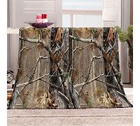 KBDQGX Couverture Polaire en Microfibre Impression De Forêt 3D Imprimée Douce Fluffy Flanelle Couverture De Lit Plaid Canapé Convient Adultes Et Enfants Rester Chaud en Hiver 150X180Cm