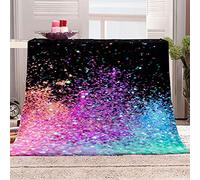 KBDQGX Couverture Polaire en Microfibre Impressions Lumineuses Colorées 3D Imprimée Douce Fluffy Flanelle Couverture De Lit Plaid Canapé Convient Adultes Et Enfants Rester Chaud en Hiver 150X150Cm
