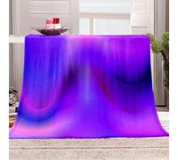 KBDQGX Couverture Polaire en Microfibre Imprimé Dégradé Violet 3D Imprimée Douce Fluffy Flanelle Couverture De Lit Plaid Canapé Convient Adultes Et Enfants Rester Chaud en Hiver 180X220Cm