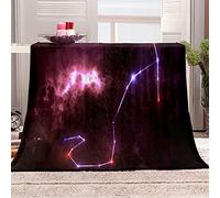 KBDQGX Couverture Polaire en Microfibre Paysage De La Galaxie De l'univers 3D Imprimée Douce Fluffy Flanelle Couverture De Lit Plaid Canapé Convient Adultes Et Enfants Rester Chaud en Hiver 80X150C