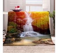 KBDQGX Couverture Polaire en Microfibre Rivière Sunset Creek 3D Imprimée Douce Fluffy Flanelle Couverture De Lit Plaid Canapé Convient Adultes Et Enfants Rester Chaud en Hiver 180X220Cm