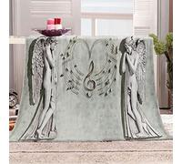 KBDQGX Couverture Polaire en Microfibre Sculpture d'ange 3D Imprimée Douce Fluffy Flanelle Couverture De Lit Plaid Canapé Convient Adultes Et Enfants Rester Chaud en Hiver 180X200Cm