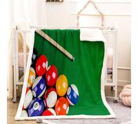 KBDQGX Couverture Polaire en Microfibre Table De Billard 3D Imprimée Douce Fluffy Flanelle Couverture De Lit Plaid Canapé Convient Adultes Et Enfants Rester Chaud en Hiver 180X200Cm