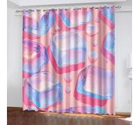KBDQGX Rideaux Occultants Thermique Phonique Fond De Teint Ice Bubble 280X260Cm Rideau Fenetre Salon Moderne À Oeillets Lot De 2 Rideau Chambre Enfant Fille Garcon Adulte Rideaux Et Draperies Intér