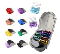 KBDS Ensemble de peignes professionnels en acier inoxydable 9 couleurs, compatible avec les tondeuses Andis, Oster A5, Wahl série KM avec lame amovible pour animal domestique, chien, chat et cheval