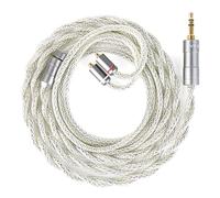 KBEAR Câble IEM Hi-Fi de mise à niveau pour moniteur intra-auriculaire, casque MMCX et fiche de 3,5 mm, 173 noyaux hybrides argent-cuivre tressé, compatible avec Shu-re SE215 SE535 Wes-tone UM Pro