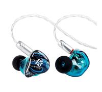 KBEAR Cepheus in Ear Monitor,16-Unit Dynamic HiFi Wired Earphones,Dual Magnetic Circuit in Ear Headphones,Wired Earbuds,Powerful Bass, 4-Core Alloy Copper Silver-Plated IEM Cable (Without Mic, Blue)