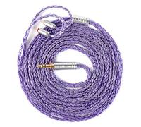 KBEAR JunTian Câble de moniteur intra-auriculaire KZ ZS10 Pro IEM, 16 fils 5N OCC plaqué argent pour CCZ Melody, audiophile et musicien, batteur (2 broches, prise 3,5 mm)