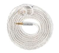 KBEAR JunTian Câble pour écouteurs intra-auriculaires CCZ Melody IEM 16 fils 5N OCC plaqué argent pour KBEAR KS1, audiophile et musicien, batteur (TFZ-broches, prise 3,5 mm)