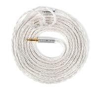 KBEAR JunTian IEM Câble pour écouteurs intra-auriculaires de 2 m de long, 16 conducteurs 5N OCC plaqué argent pour kz zs10 Pro, Tangzu wan'er, audiophile et batteur (broches QDC, prise 3,5 mm)