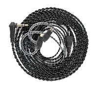 KBEAR KS1 IEM Câble de moniteur intra-auriculaire de 1,5 m, CCZ C01 4N OFC amélioré pour CCZ Melody, DC01 PRO, MC02, DC02, DC03, NC01, KS2, Storm (2 broches - sans micro, noir, 1,5 m)