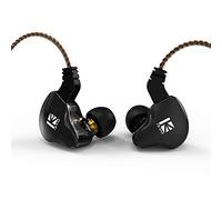 KBEAR KS2 Écouteurs Intra Auriculaires IEM 1BA 1DD Stéréo Intra Auriculaire, HiFi in Ear Earbud Casque Antibruit Hybride avec Câble Amovible pour Course à Pied (avec Microphone, Noir)