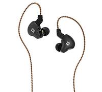 KBEAR KS2 Écouteurs intra-auriculaires IEM stéréo 1BA 1DD HiFi antibruit Sport hybride avec carte de fréquence PCB, câble détachable à 2 broches, pour audiophile (pas de micro, noir)