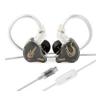 KBEAR Phoenix Ecouteur Gaming, In Ear Monitor Double aimant DD 10mm, Ecouteurs Filaire USB C avec Câble Double en Aluminium, IEM Gaming Basses Puissantes, avec Micro, Pour Gamers et Audiophiles