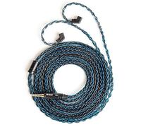 KBEAR ST12 Plus Câble IEM à 2 broches plaqué argent pour écouteurs KZ ZS10 PRO/ZSN PRO X/CCA CRA 8 conducteurs 4N OFC pour écouteurs KZ ZS10 PRO/ZSN PRO X/CCA CRA (bleu-noir, QDC 3,5 mm)