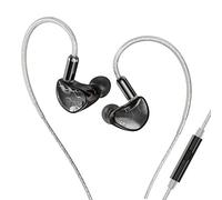 Kbear Xuanwu Auriculares in-Ear HiFi Dynamic Dynamic EZ EZ in Ear Monitor IEM Con micrófono Cable de Plata y Plateado Para Plateado Para Pop, Folk, Jazz, ACG (Pistola, micrófono)