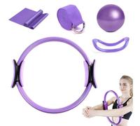 KBIBCK 5 Pièces Ensemble D'anneaux de Pilates, Kits de Pilates, Pilates Kit pour Les Séances D'entraînement À Domicil, Pilates Ring Set, Kits de Yoga et Pilates, Pilates Kit pour Jambes, Bras, Cuisses