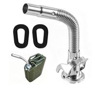 KBIBCK Bec Verseur Jerrican, Entonnoir Carburant, Bec Verseur Jerrican en Acier Inoxydable 30 cm, Convient Pour le Réservoir en Métal Diesel Essence 5L 10L 20L