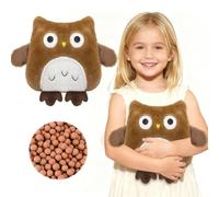 KBIBCK Bouillotte Micro-Onde, Coussin Chauffant Micro Onde, Coussin Chauffant Enfant, BouillotteRegles Douloureuses Pour Femme, Bouillottes Bebe Anti Colique pour Dos et Abdomen (Hibou)
