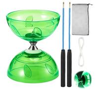 KBIBCK Diabolo libre avec roulement à billes, triple rangement, diabolo phosphorescent dans le noir avec corde de rechange de 10 m, barre, sac en filet, roulement à billes Diabolomite, cadeau pour