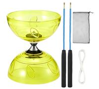 KBIBCK Diabolo libre avec roulement à billes, triple rangement, diabolo phosphorescent dans le noir avec corde de rechange de 10 m, barre, sac en filet, roulement à billes Diabolomite, cadeau pour