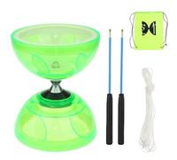 KBIBCK Diabolo Roulement à Billes, Kit de Jonglerie Triple Roulement, Diabolo Lumineux, pour Enfants, Adultes, Débutants Professionnels (Vert)
