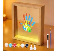 KBIBCK Empreinte Main Famille, Cadre Empreinte Main Famille et Empreinte Main Pied Bebe, Kit Empreinte Bebe pour Peindre les Mains de Toute la Famille, Cadeau Bebe Naissance